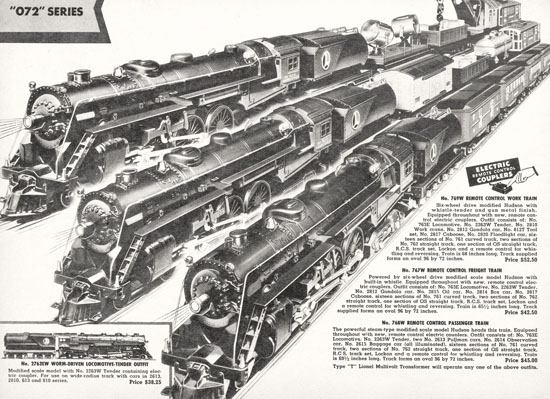 Seite 14 Lionel Katalog 1938, Lionel catalog 1938