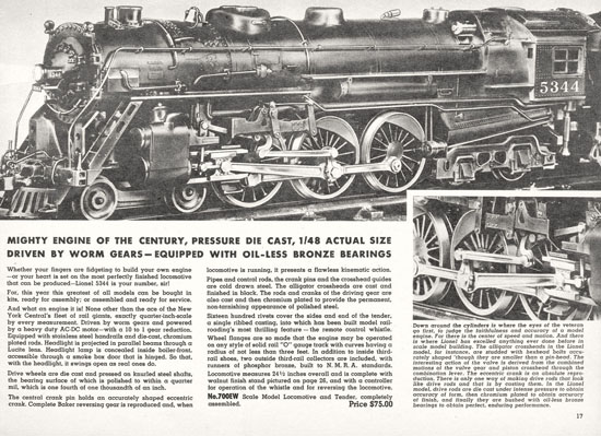 Seite 17 Lionel Katalog 1938, Lionel catalog 1938