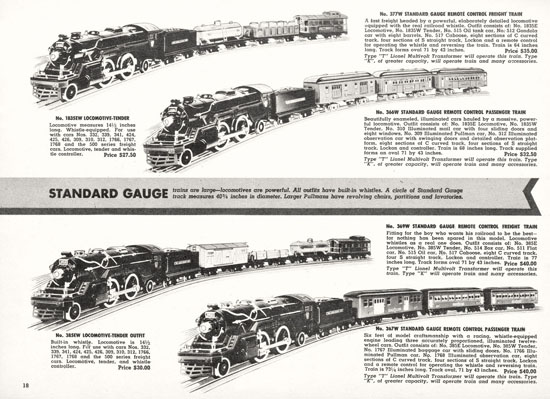 Seite 18 Lionel Katalog 1938, Lionel catalog 1938