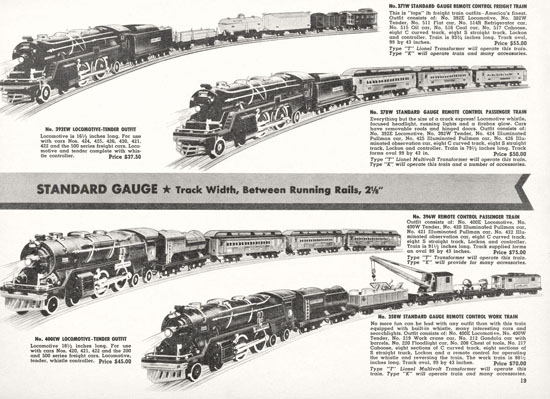 Seite 19 Lionel Katalog 1938, Lionel catalog 1938