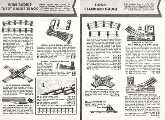 Seite 23 Lionel Katalog 1938, Lionel catalog 1938