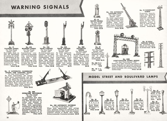 Seite 28 Lionel Katalog 1938, Lionel catalog 1938