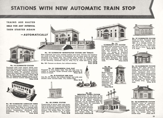 Seite 29 Lionel Katalog 1938, Lionel catalog 1938