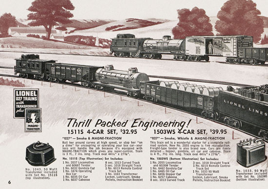 Lionel Consumer Pocket-Catalog 1953