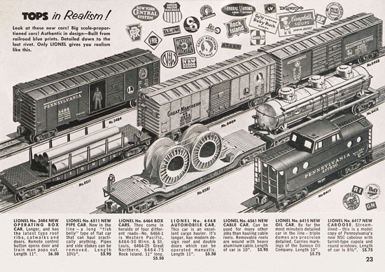 Lionel Consumer Pocket-Catalog 1953