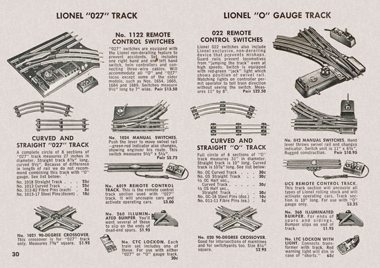 Lionel Consumer Pocket-Catalog 1953