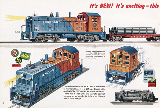 Seite 8 Lionel Katalog 1954,Lionel Katalog 1954, Lionel Modelleisenbahn Spur 0, Lionel trains, Lionel 0 Gauge, Lionel catalog, Lionel catalogue, Lionel railways