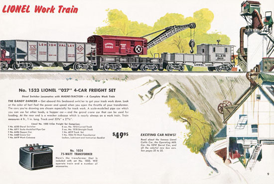 Seite 9 Lionel Katalog 1954,Lionel Katalog 1954, Lionel Modelleisenbahn Spur 0, Lionel trains, Lionel 0 Gauge, Lionel catalog, Lionel catalogue, Lionel railways