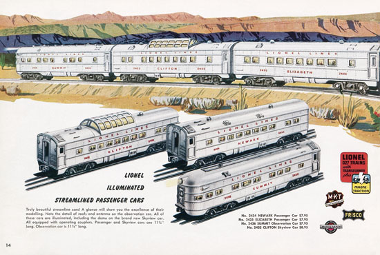 Seite 14 Lionel Katalog 1954,Lionel Katalog 1954, Lionel Modelleisenbahn Spur 0, Lionel trains, Lionel 0 Gauge, Lionel catalog, Lionel catalogue, Lionel railways