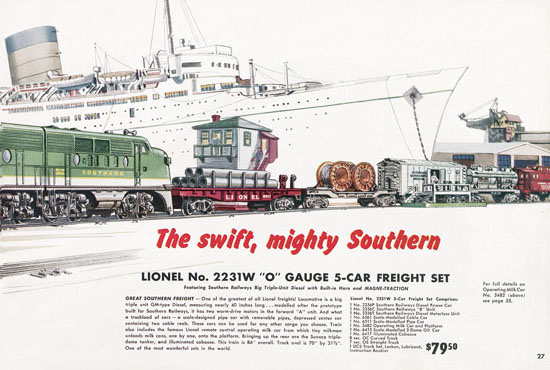 Seite 27 Lionel Katalog 1954,Lionel Katalog 1954, Lionel Modelleisenbahn Spur 0, Lionel trains, Lionel 0 Gauge, Lionel catalog, Lionel catalogue, Lionel railways