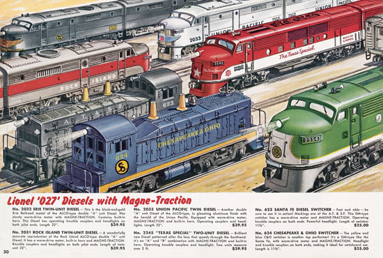 Seite 30 Lionel Katalog 1954,Lionel Katalog 1954, Lionel Modelleisenbahn Spur 0, Lionel trains, Lionel 0 Gauge, Lionel catalog, Lionel catalogue, Lionel railways