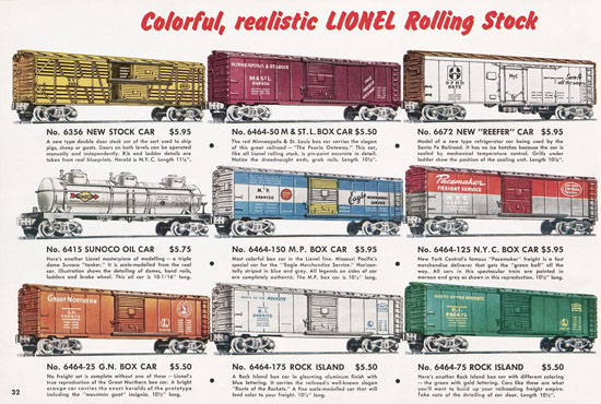 Seite 32 Lionel Katalog 1954,Lionel Katalog 1954, Lionel Modelleisenbahn Spur 0, Lionel trains, Lionel 0 Gauge, Lionel catalog, Lionel catalogue, Lionel railways