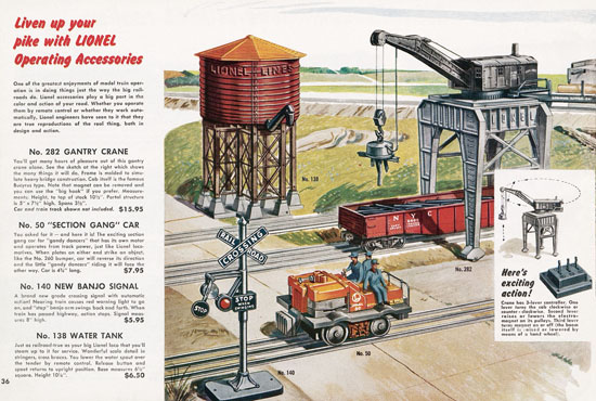 Seite 36 Lionel Katalog 1954,Lionel Katalog 1954, Lionel Modelleisenbahn Spur 0, Lionel trains, Lionel 0 Gauge, Lionel catalog, Lionel catalogue, Lionel railways