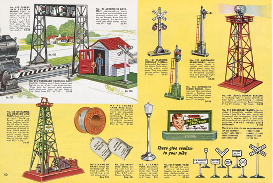 Seite 40 Lionel Katalog 1954,Lionel Katalog 1954, Lionel Modelleisenbahn Spur 0, Lionel trains, Lionel 0 Gauge, Lionel catalog, Lionel catalogue, Lionel railways
