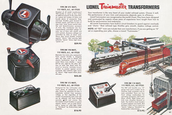 Seite 41 Lionel Katalog 1954,Lionel Katalog 1954, Lionel Modelleisenbahn Spur 0, Lionel trains, Lionel 0 Gauge, Lionel catalog, Lionel catalogue, Lionel railways