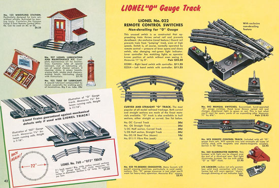 Seite 42 Lionel Katalog 1954,Lionel Katalog 1954, Lionel Modelleisenbahn Spur 0, Lionel trains, Lionel 0 Gauge, Lionel catalog, Lionel catalogue, Lionel railways