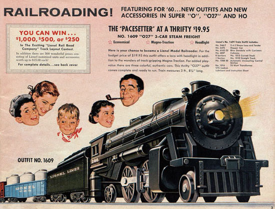 Seite 3 Lionel Katalog 1960, Lionel Modelleisenbahn Spur 0, Lionel trains, Lionel 0 Gauge, Lionel catalog, Lionel catalogue, Lionel railways