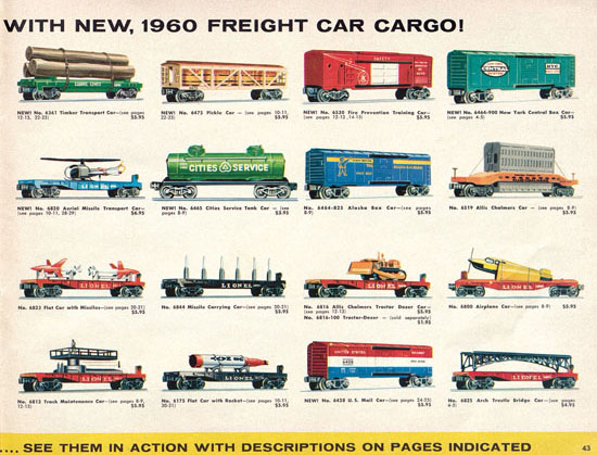 Seite 43 Lionel Katalog 1960, Lionel Modelleisenbahn Spur 0, Lionel trains, Lionel 0 Gauge, Lionel catalog, Lionel catalogue, Lionel railways
