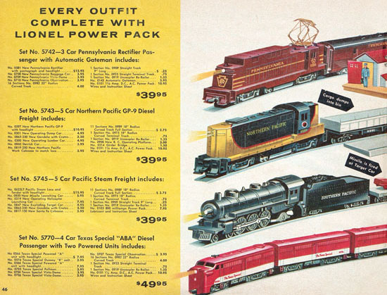 Seite 46 Lionel Katalog 1960, Lionel Modelleisenbahn Spur 0, Lionel trains, Lionel 0 Gauge, Lionel catalog, Lionel catalogue, Lionel railways