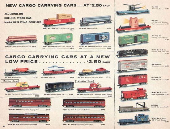 Seite 52 Lionel Katalog 1960, Lionel Modelleisenbahn Spur 0, Lionel trains, Lionel 0 Gauge, Lionel catalog, Lionel catalogue, Lionel railways