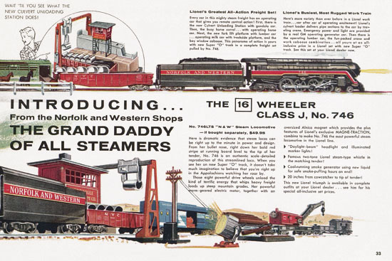 Lionel Consumer catalog 1957
