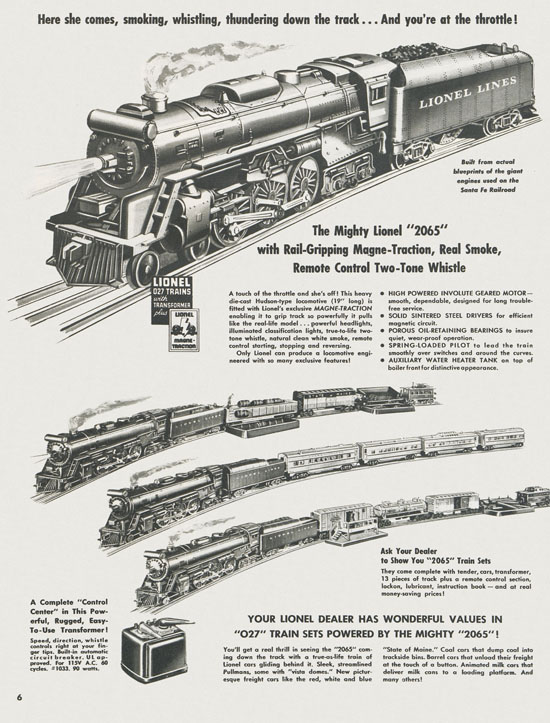 Lionel Trains brochure 1955