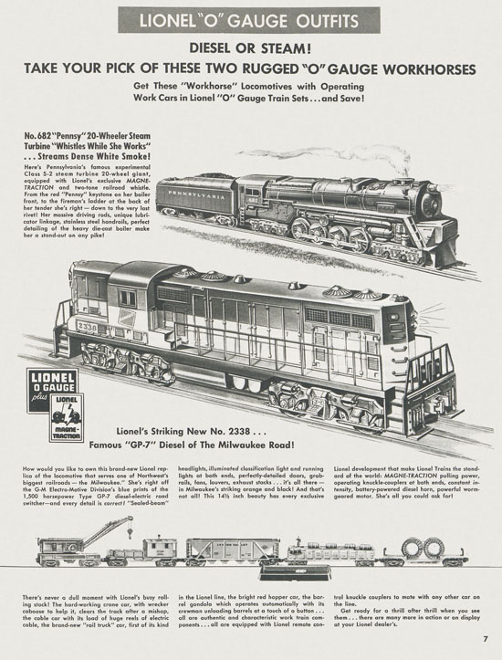 Lionel Trains brochure 1955