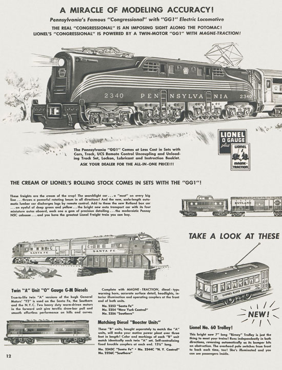 Lionel Trains brochure 1955