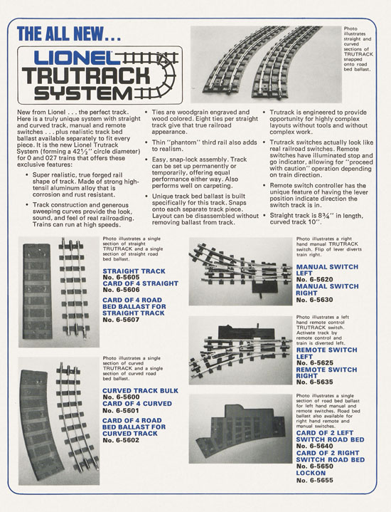 Lionel Brochure 1973