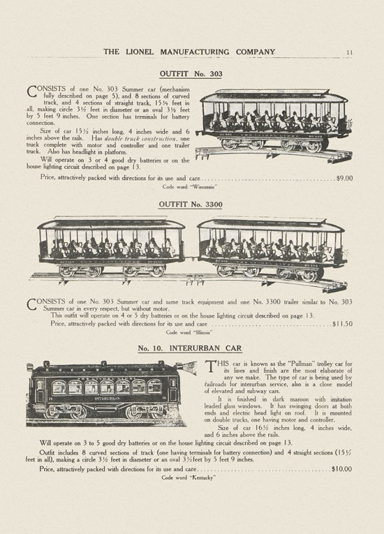 Lionel catalog 1911