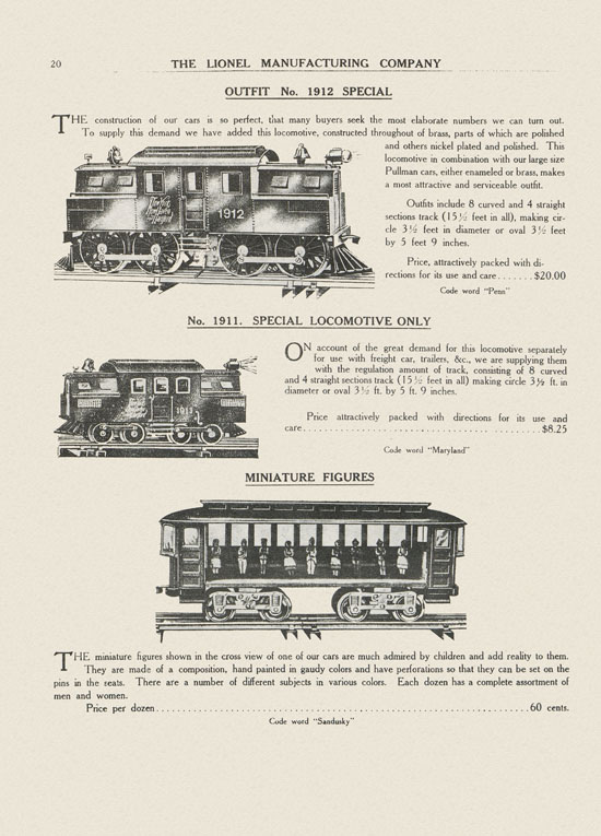 Lionel catalog 1911