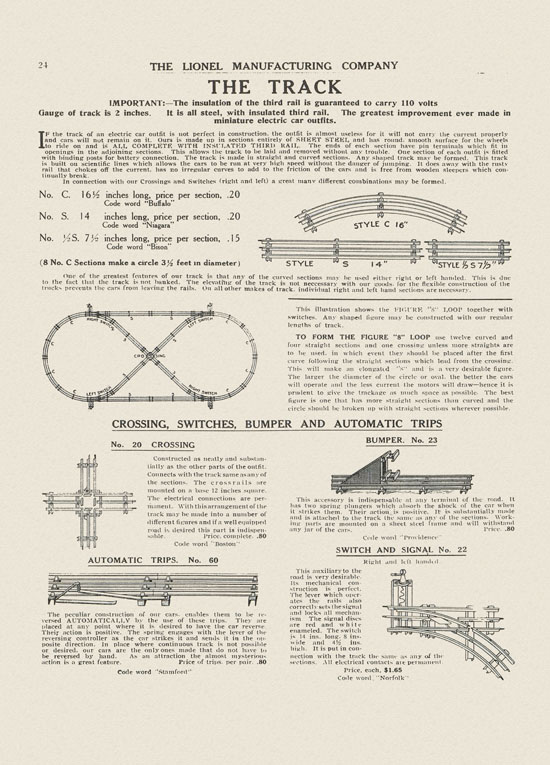 Lionel catalog 1911