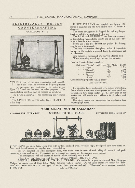 Lionel catalog 1911