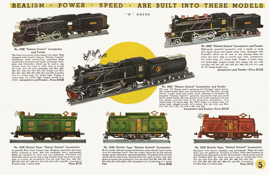 Lionel Trains catalog 1934