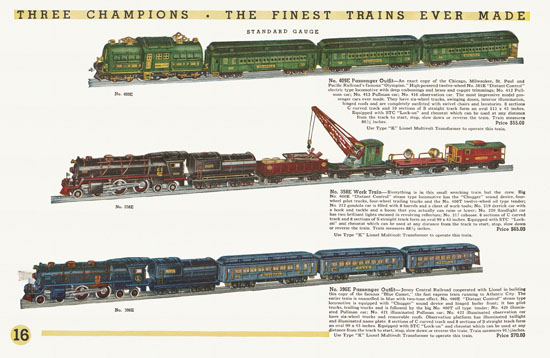 Lionel Trains catalog 1934