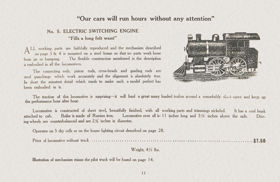 Lionel catalogue 1909