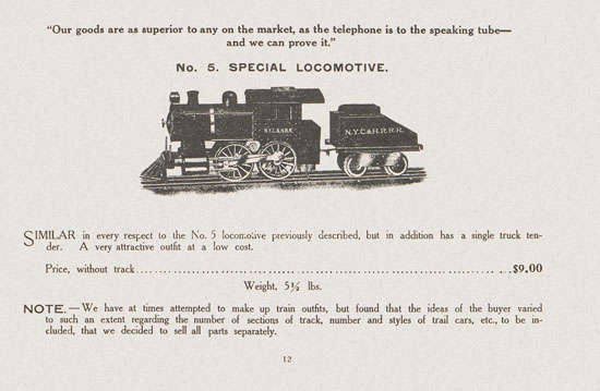 Lionel catalogue 1909