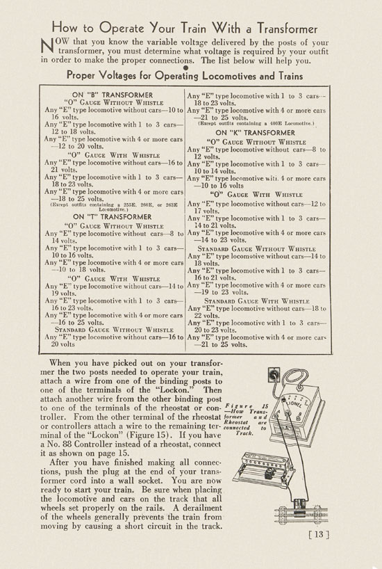 Lionel Instructions for Assembling and Operating 1936