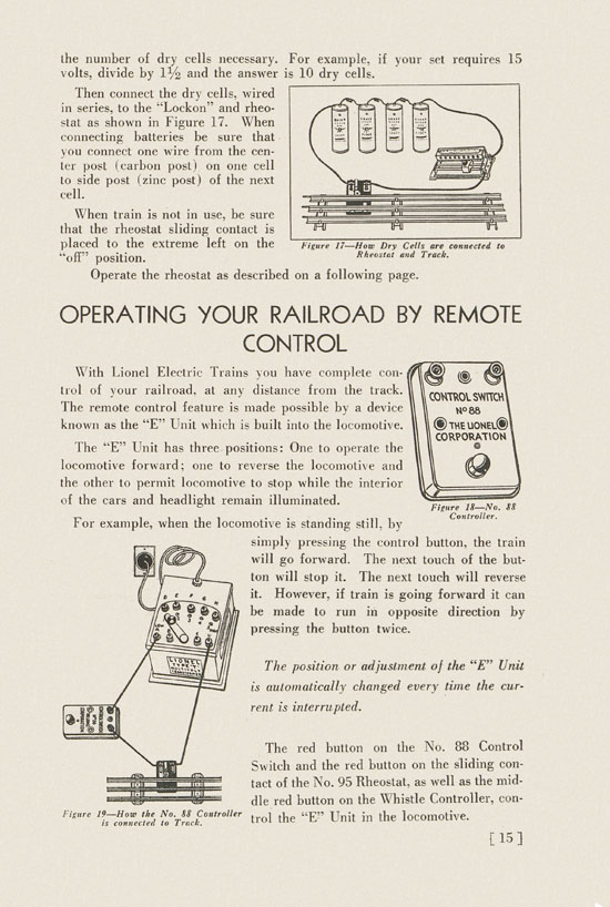 Lionel Instructions for Assembling and Operating 1936