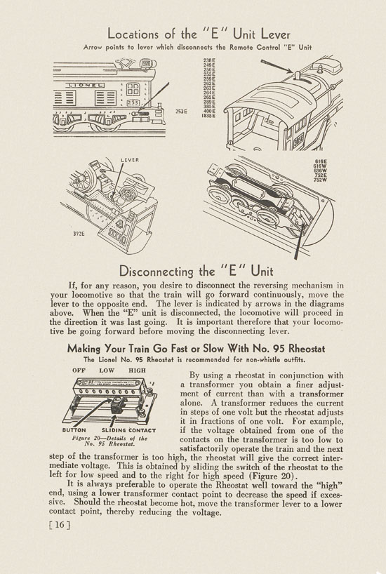 Lionel Instructions for Assembling and Operating 1936