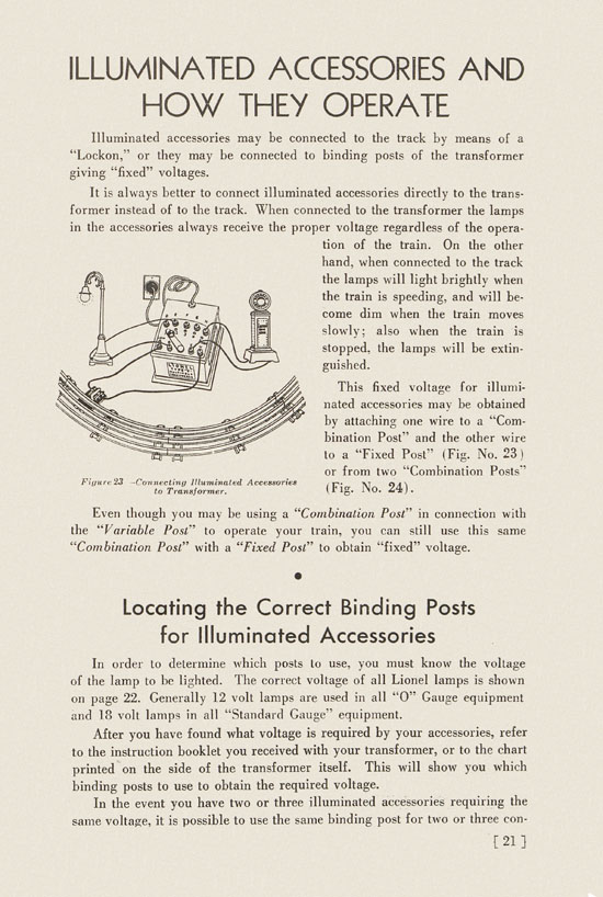 Lionel Instructions for Assembling and Operating 1936