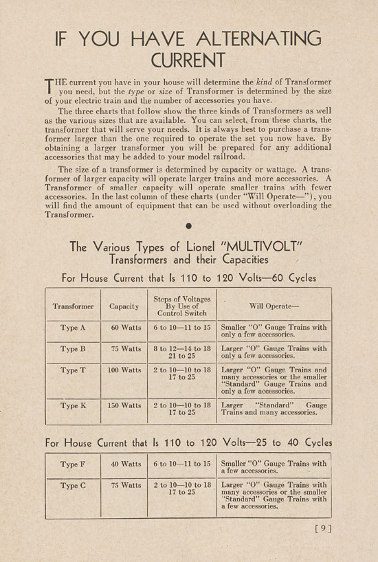 Lionel Instructions for Assembling and Operating 1938