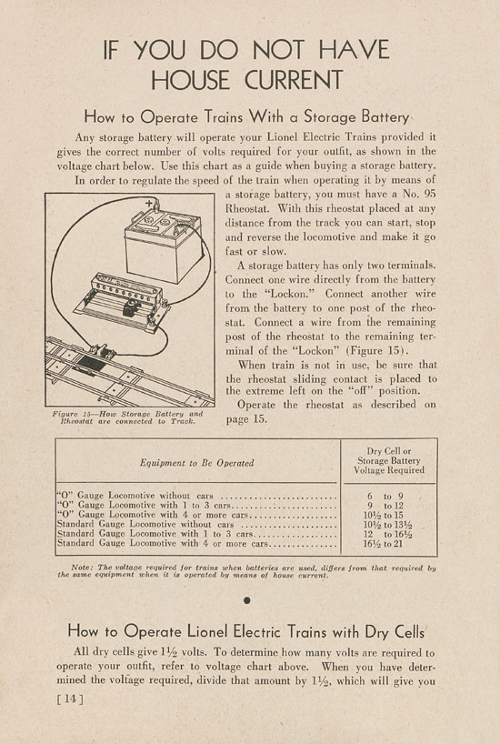 Lionel Instructions for Assembling and Operating 1938