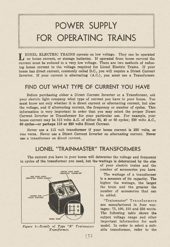 Lionel Instructions for Assembling and Operating 1939