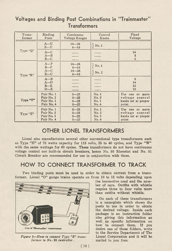 Lionel Instructions for Assembling and Operating 1939