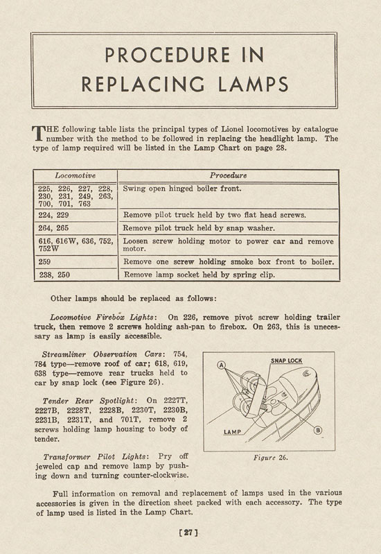 Lionel Instructions for Assembling and Operating 1939