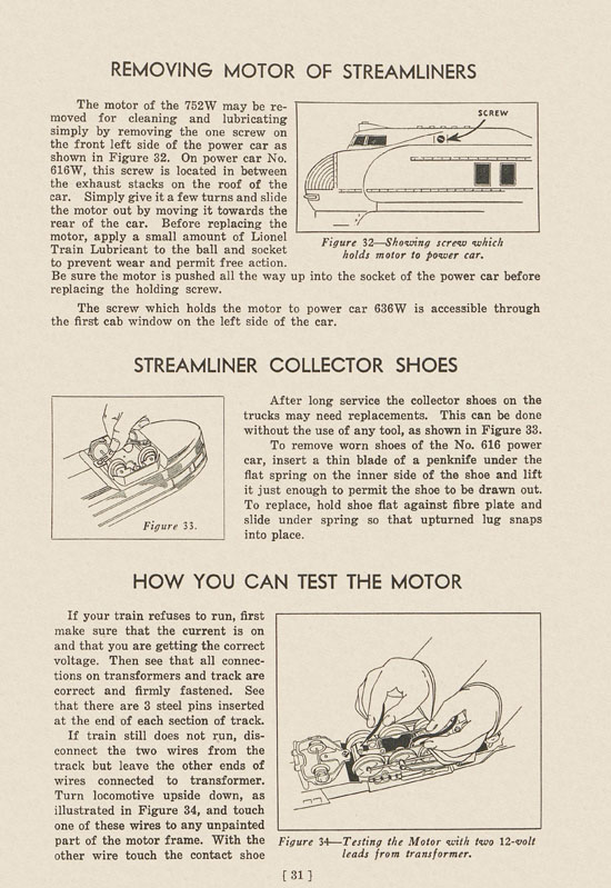 Lionel Instructions for Assembling and Operating 1939