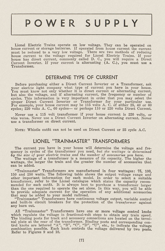 Lionel Instructions for Assembling and Operating 1946