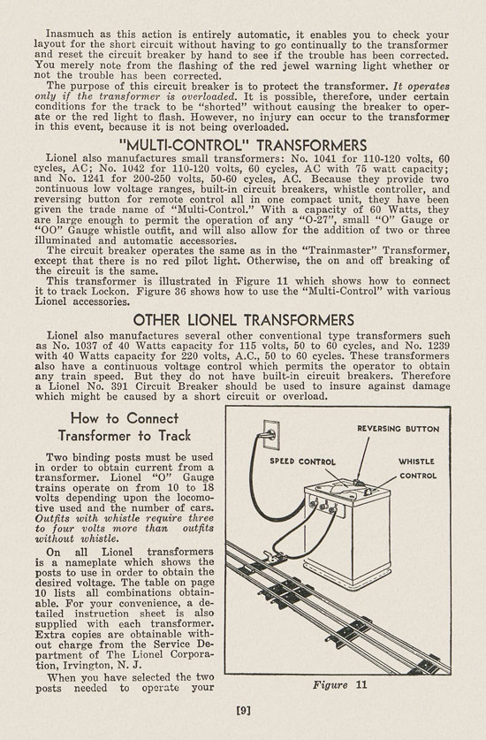 Lionel Instructions for Assembling and Operating 1946