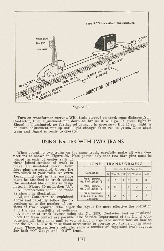 Lionel Instructions for Assembling and Operating 1946